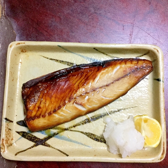 鯖の麺つゆ焼き。
